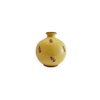 Vase fleuri rond J. Massier