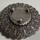 Antique Small Table Candlestick Holder Silver Plated Bronze Chiseled France