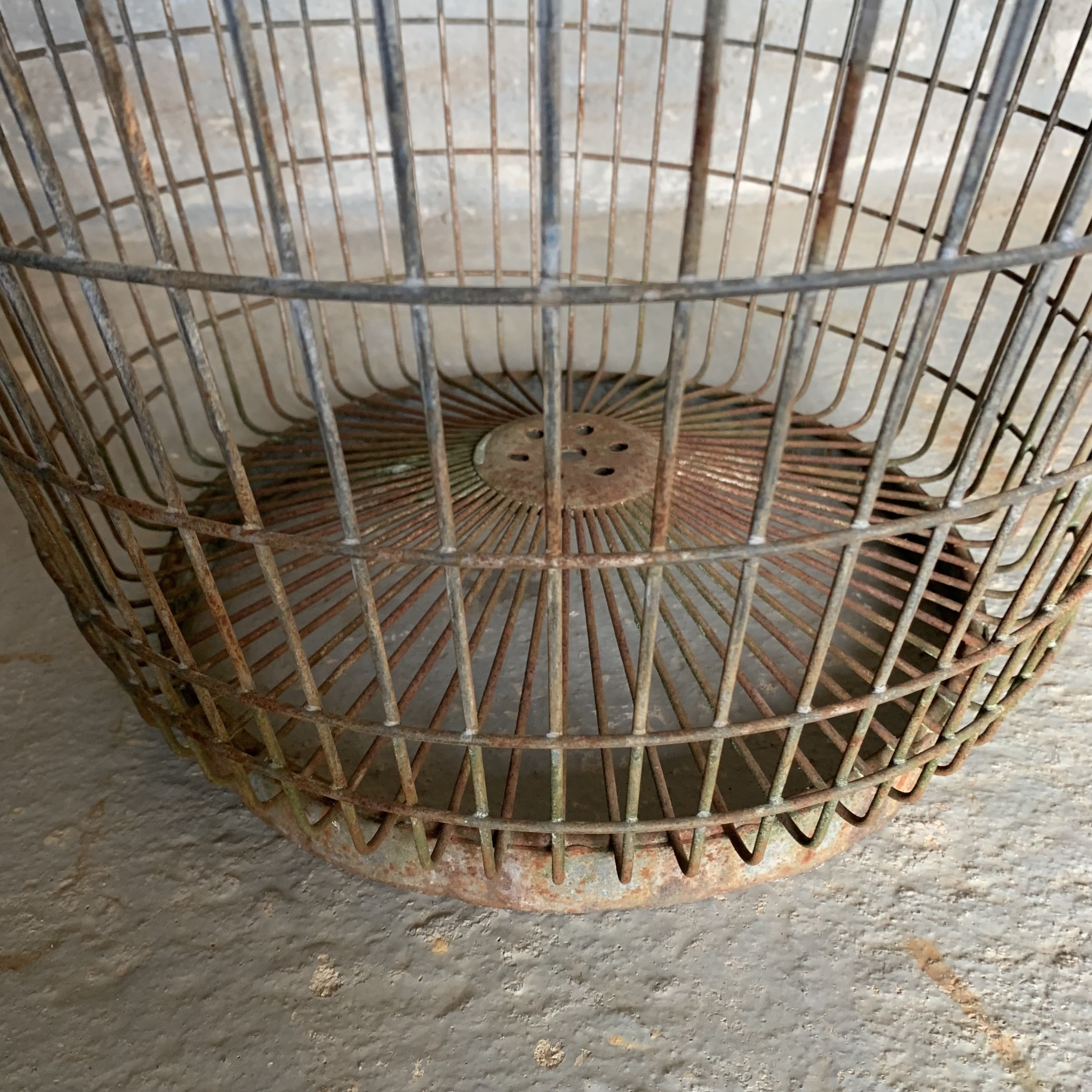 Metal basket, industrial style