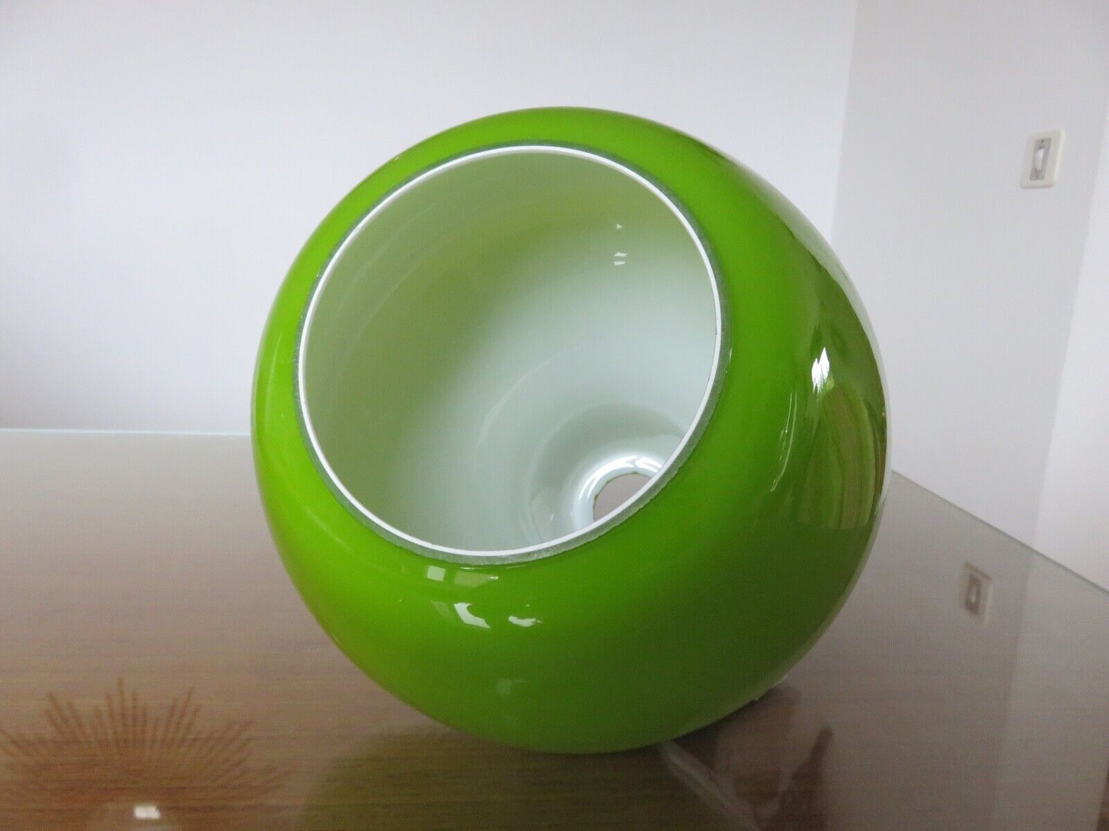 Suspension in green opaline Parscot 1970