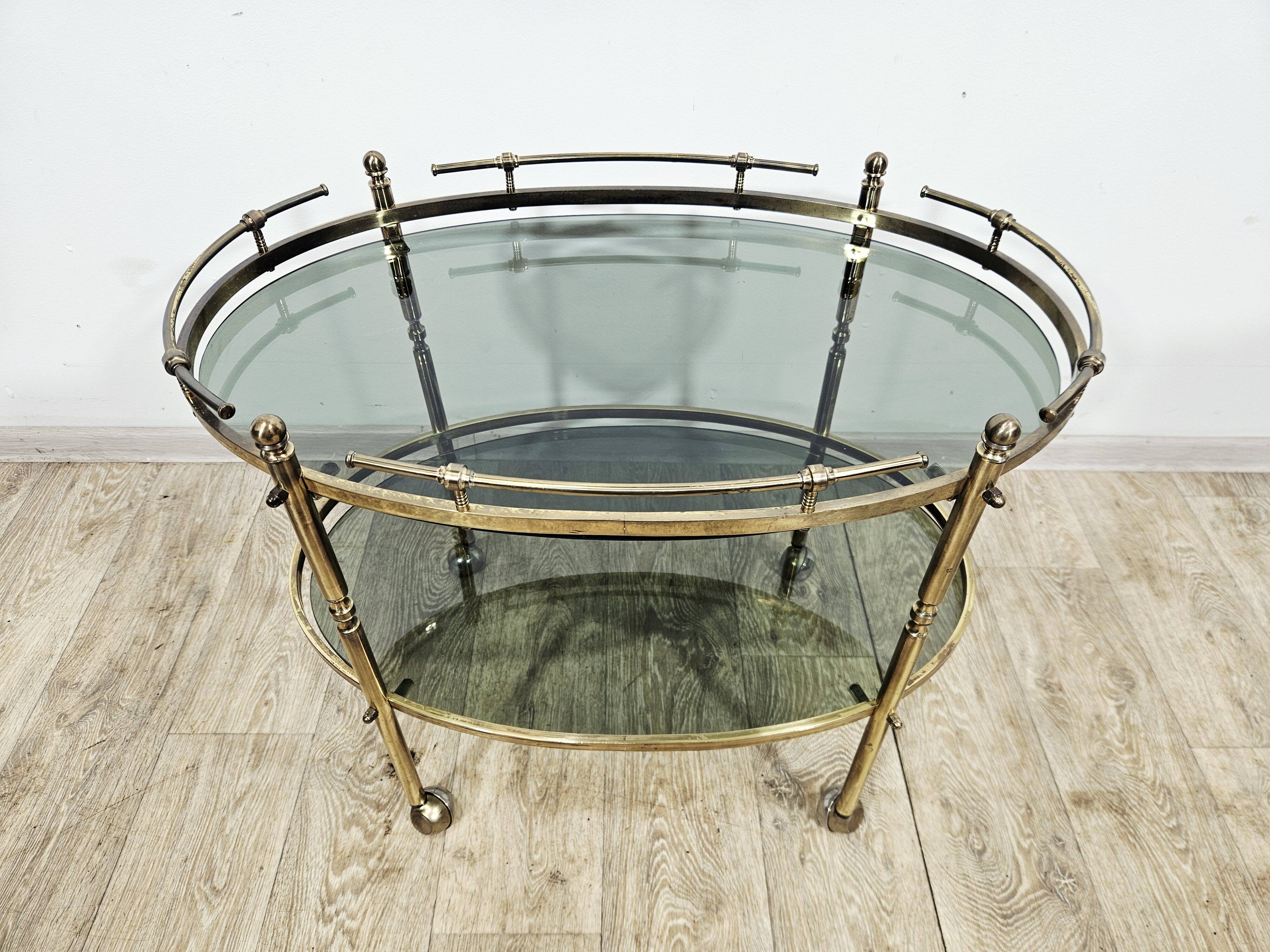 Brass bar cart / France, 1960s.