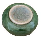 Vintage vase in ceramic emailed with relief motifs of dragonfly