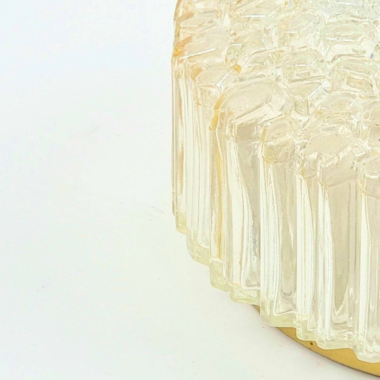 Mid Century Amber Bubble Glass Wall Light By H. Tynell For Limburg, 1970s