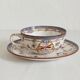Tasse à café en terre de fer décor Minton mauve Sarreguemines fin XIXe