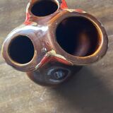 Vintage TriFlore Vase, Vallauris Ceramic, H 16 cm