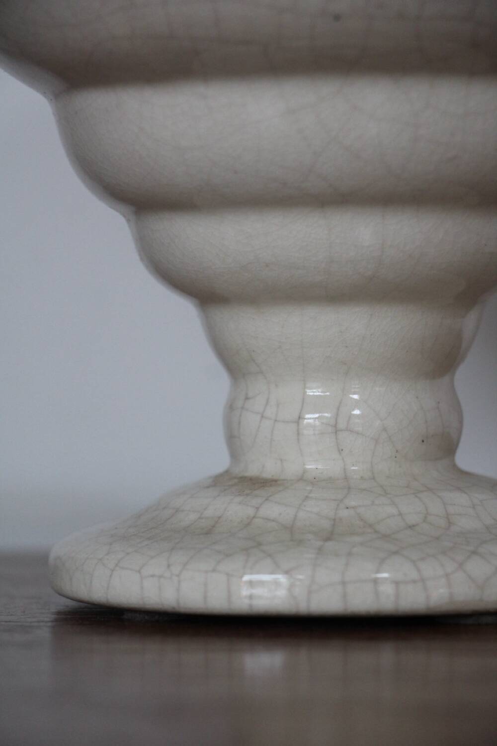 Art Deco cracked torchiere lamp France 1930