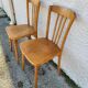 Pair of monobloc bistro chairs