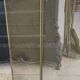 Vintage English fire screen in brass and gilded metal.