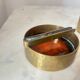 Vintage Red Enamelled Bronze Set, Ashtray, Candle Holder & Lidded Jar, 50s