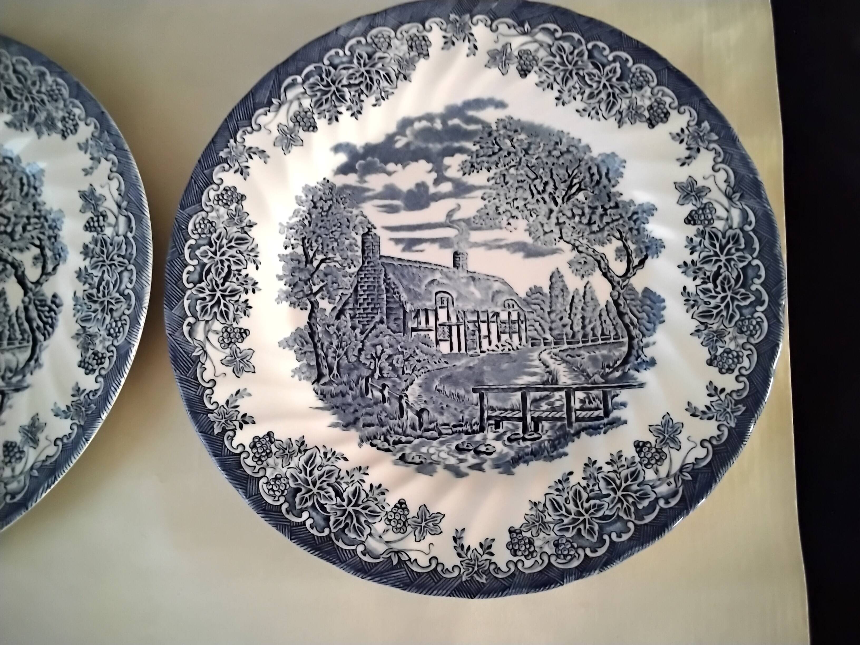 2 Churchill English porcelain dinner plates