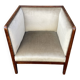 Art Deco Lounge armchair Velvet mahogany vintage 1930s