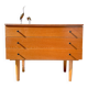 Vintage Scandinavian commode from the 1950s – Wooden furniture with 3 drawers, Nordic furniture, retro storage.