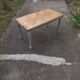 Table basse style Louis XV en merisier