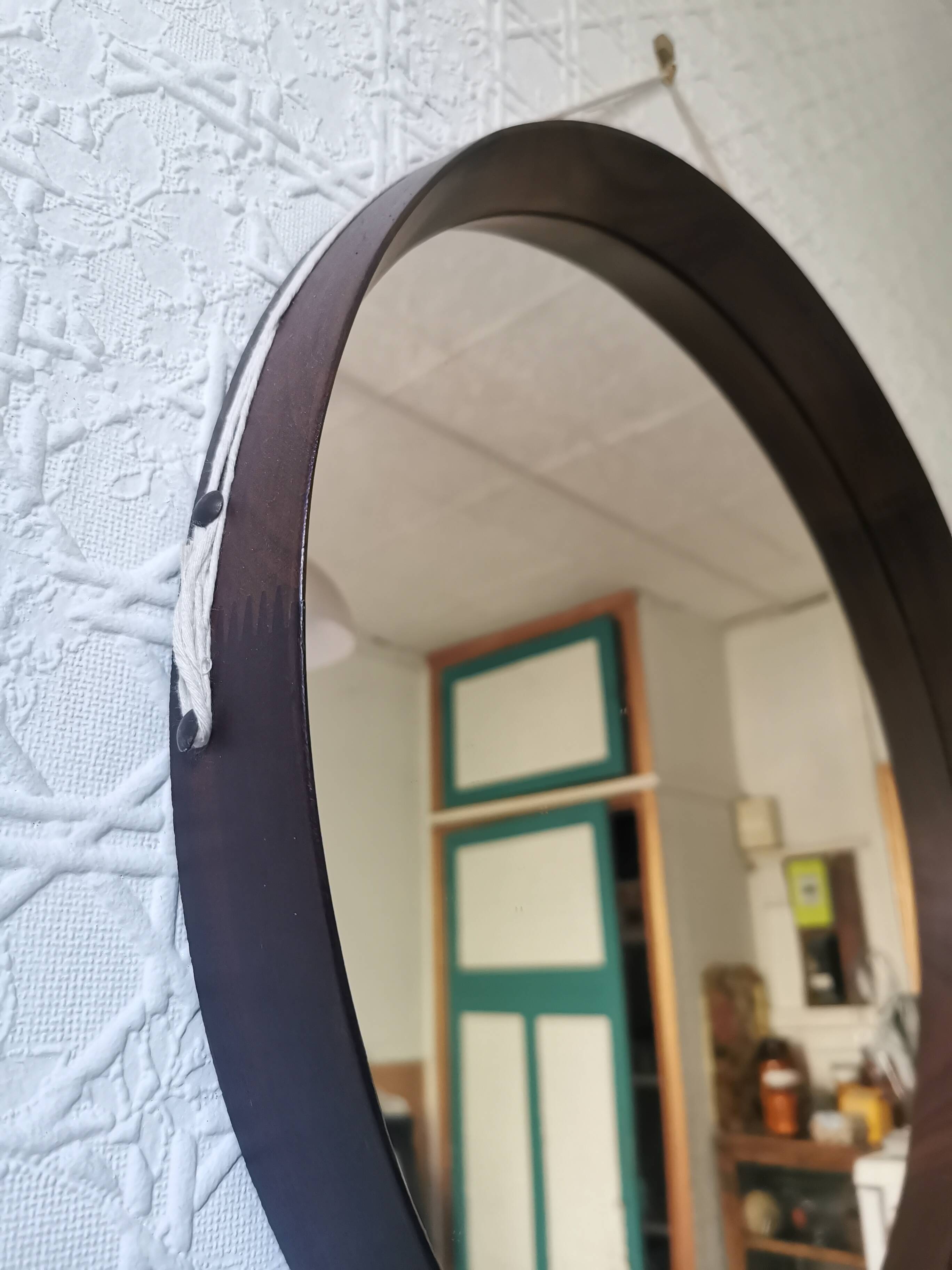 Miroir italien en palissandre