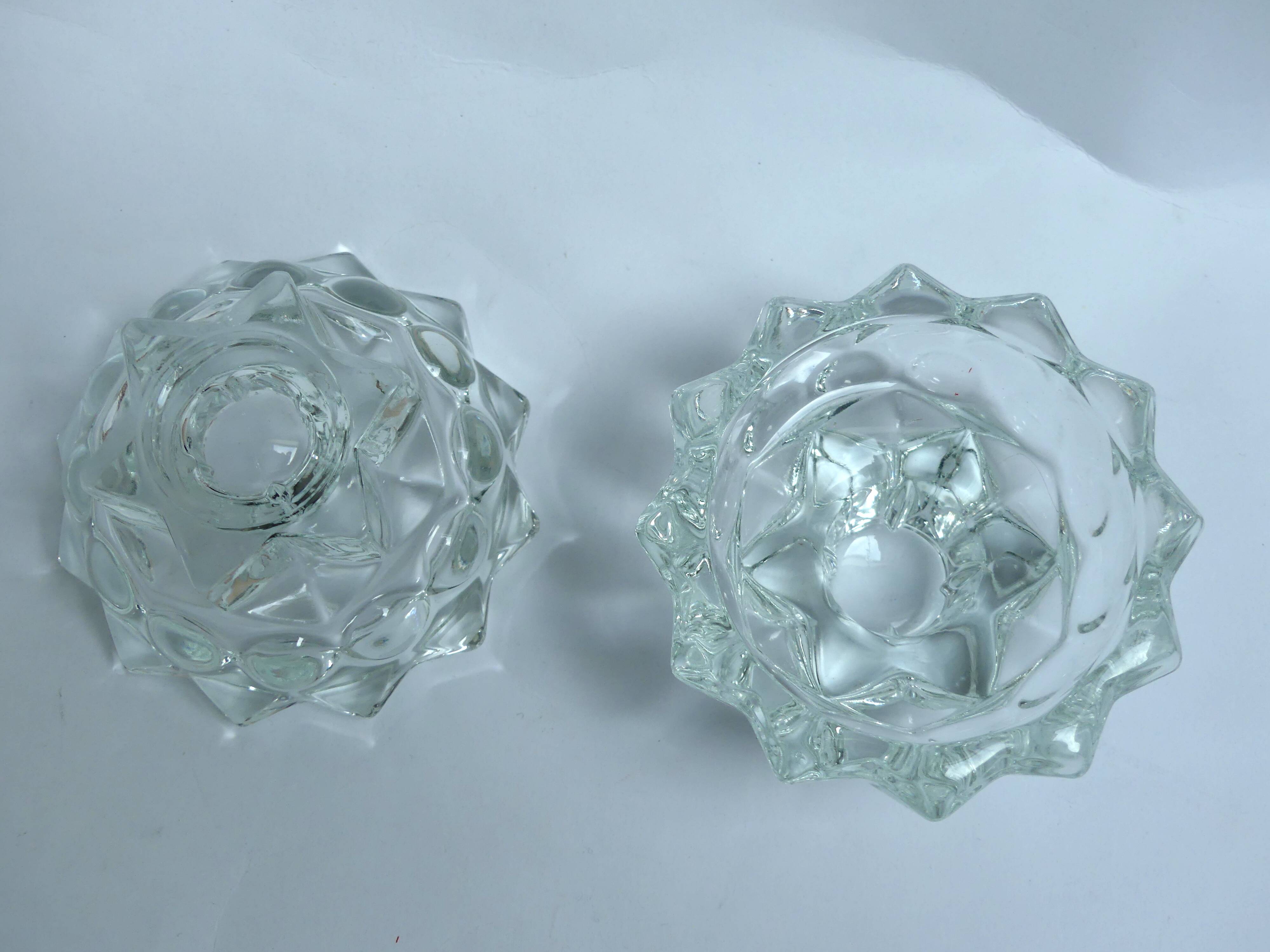 Reims glass candle holders