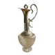 Antique jug / decorative carafe in cut glass and silver-plated metal