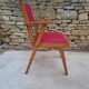 Fauteuil en hêtre et skaï