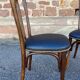 2 Restaurant chairs bent wood imitation vintage leather French bistro