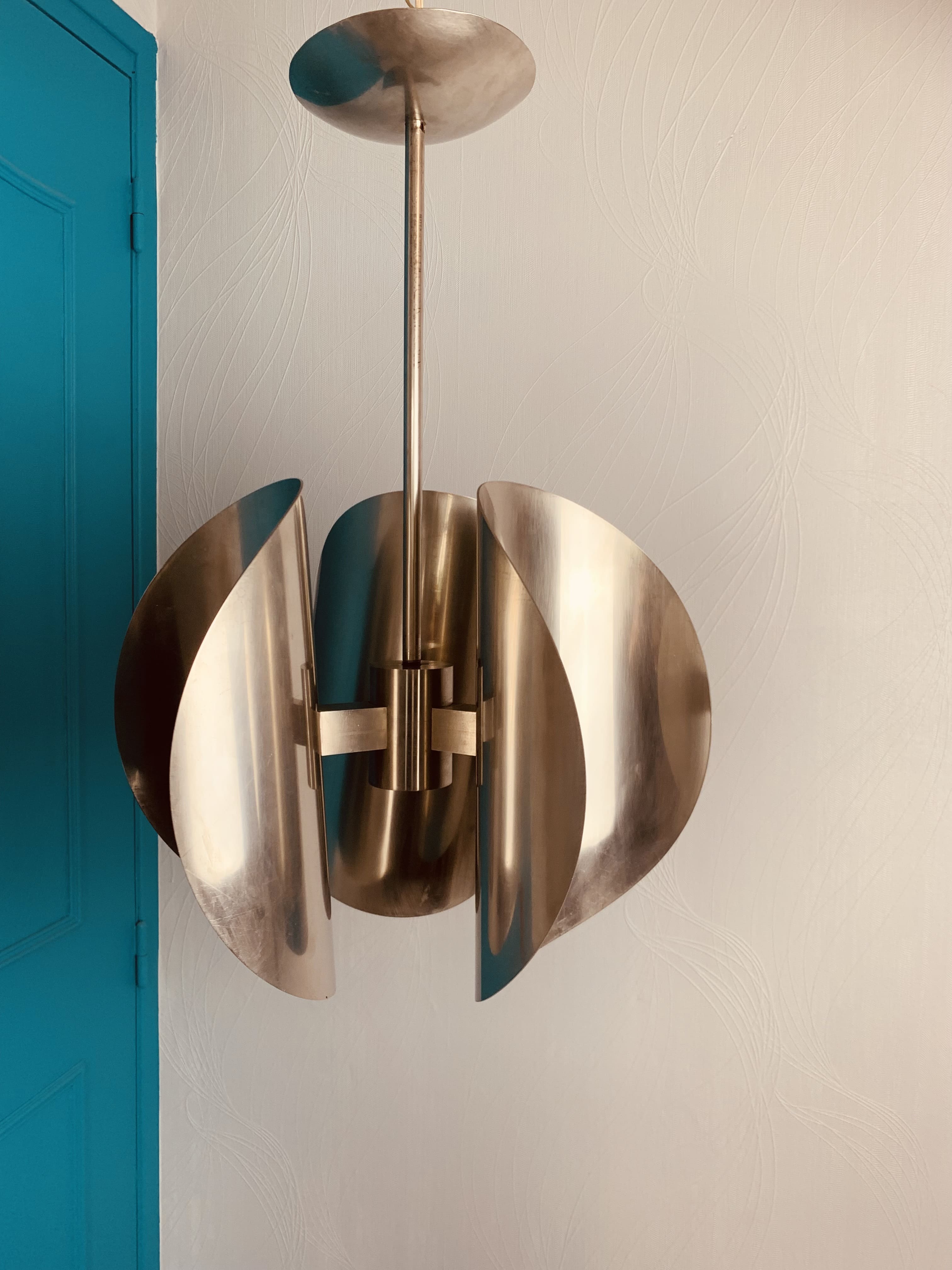 Space Age Chrome Chandelier - 3 Lights