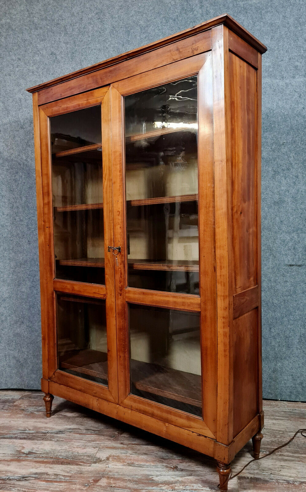 Louis XVI period library in light walnut around 1780