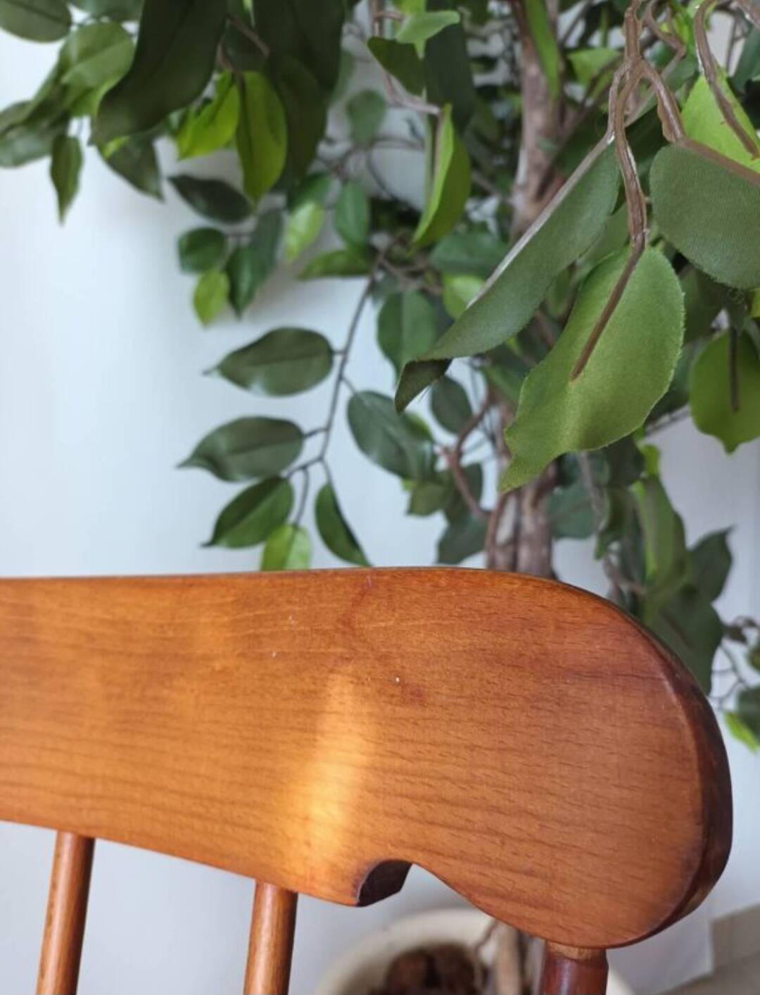 Vintage rocking chair made of beech wood