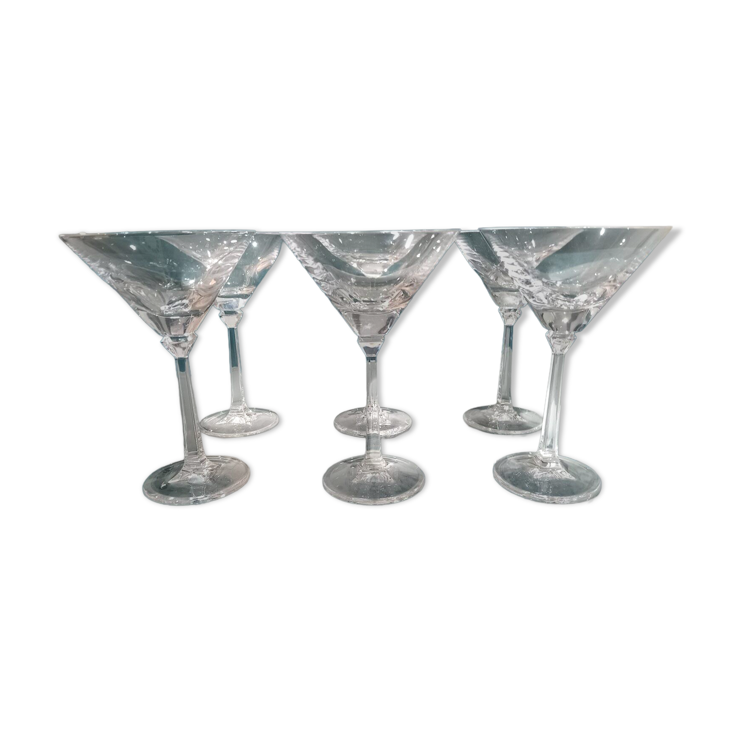 Censo crystal martini glasses, 1980s, set of 6