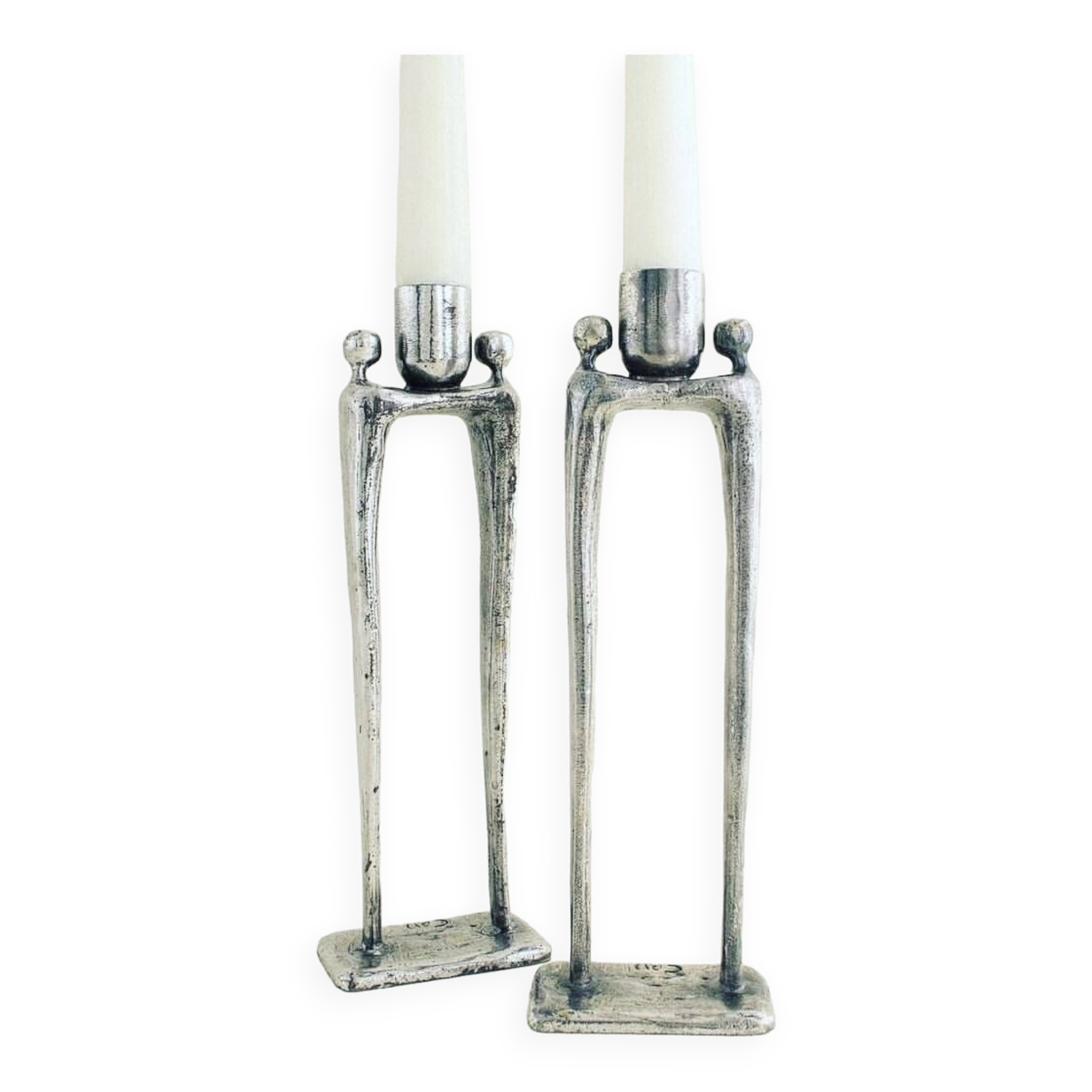 Brutalist candlesticks designed by Corry Ammerlan, 1970’s