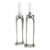 Brutalist candlesticks designed by Corry Ammerlan, 1970’s