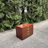 Mid-century scandinavian style chest of drawers dresser with plinth base, 1970s