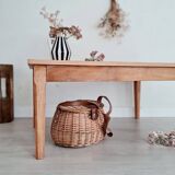 Table de ferme basse en chêne