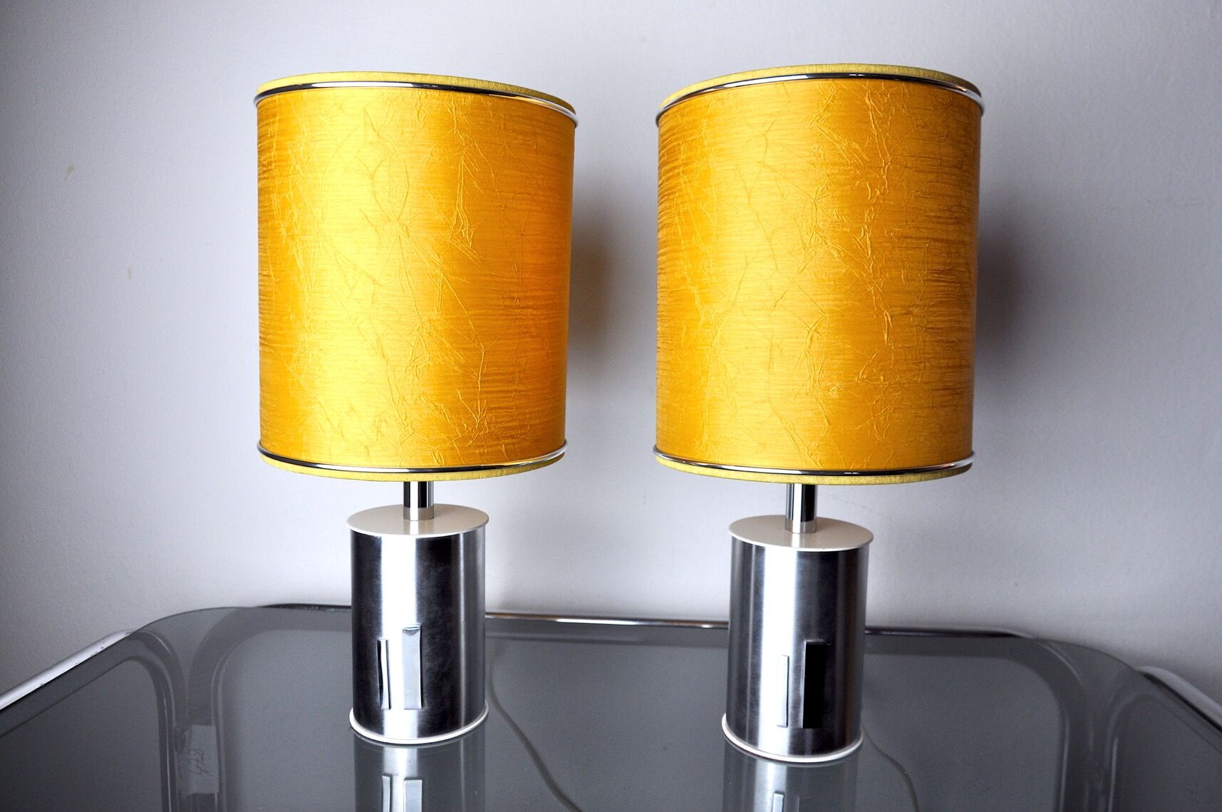 Pair of futuristic lamps by Marca SL, Spain, 1970