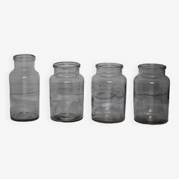 4 large curiosity jars, pharmacy
