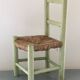 Chaise d'enfant paillée, esprit campagne