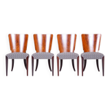 Set of Four Restored ArtDeco Chairs, Halabala, UP Zavody, Beech, Czechia, 1930s