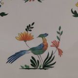 Faience dish from Gien Birds of Paradise