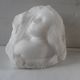 Sculpture face of woman in marble block 13 x 12 x 8 cm