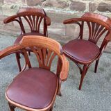 Fauteuil de bureau bois courbé