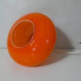 Orange glass pendant light