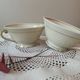 Two retro country-style porcelain tea cups, Former Royal Manufacture