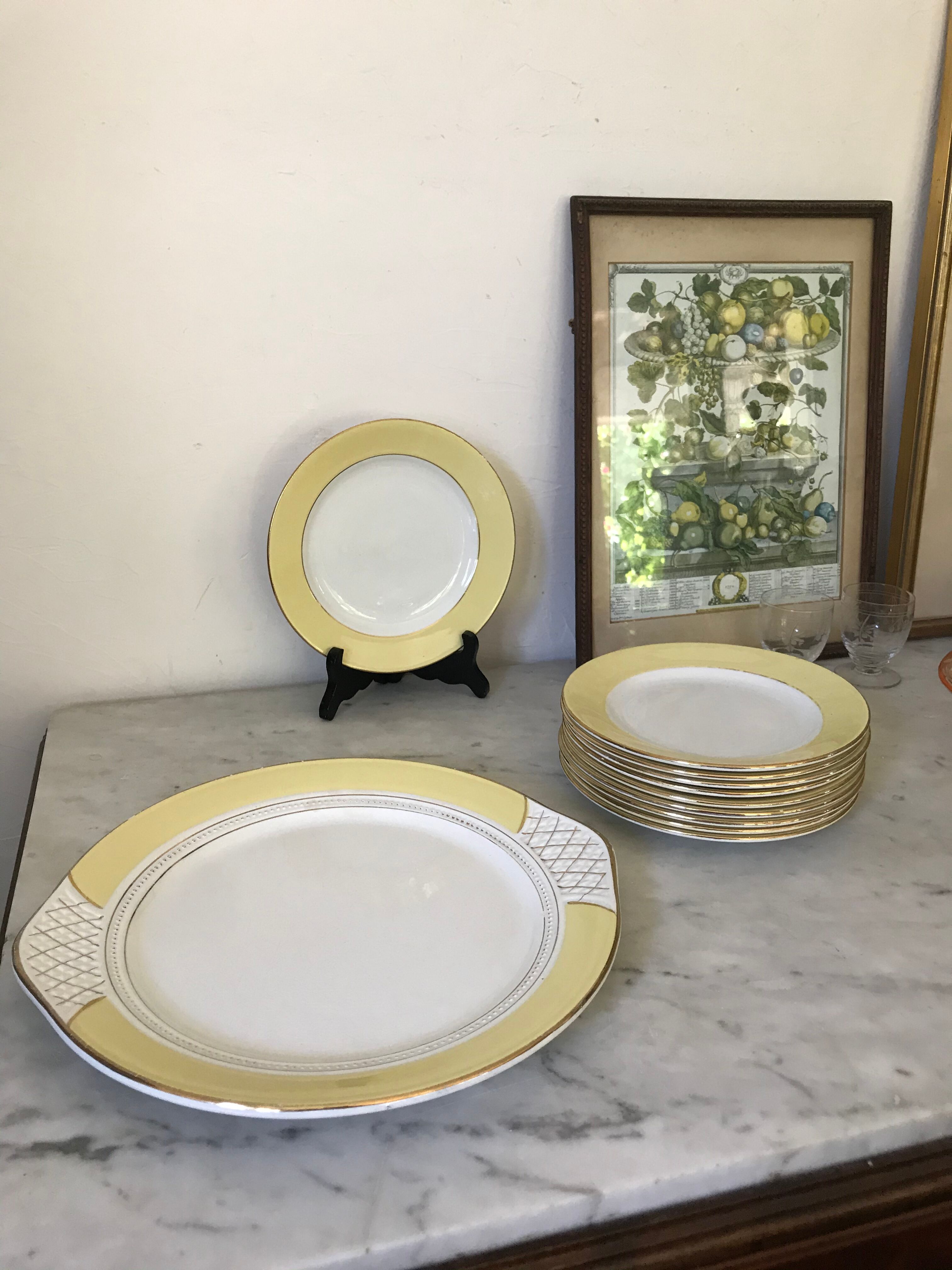 10 saint-amand dessert plates