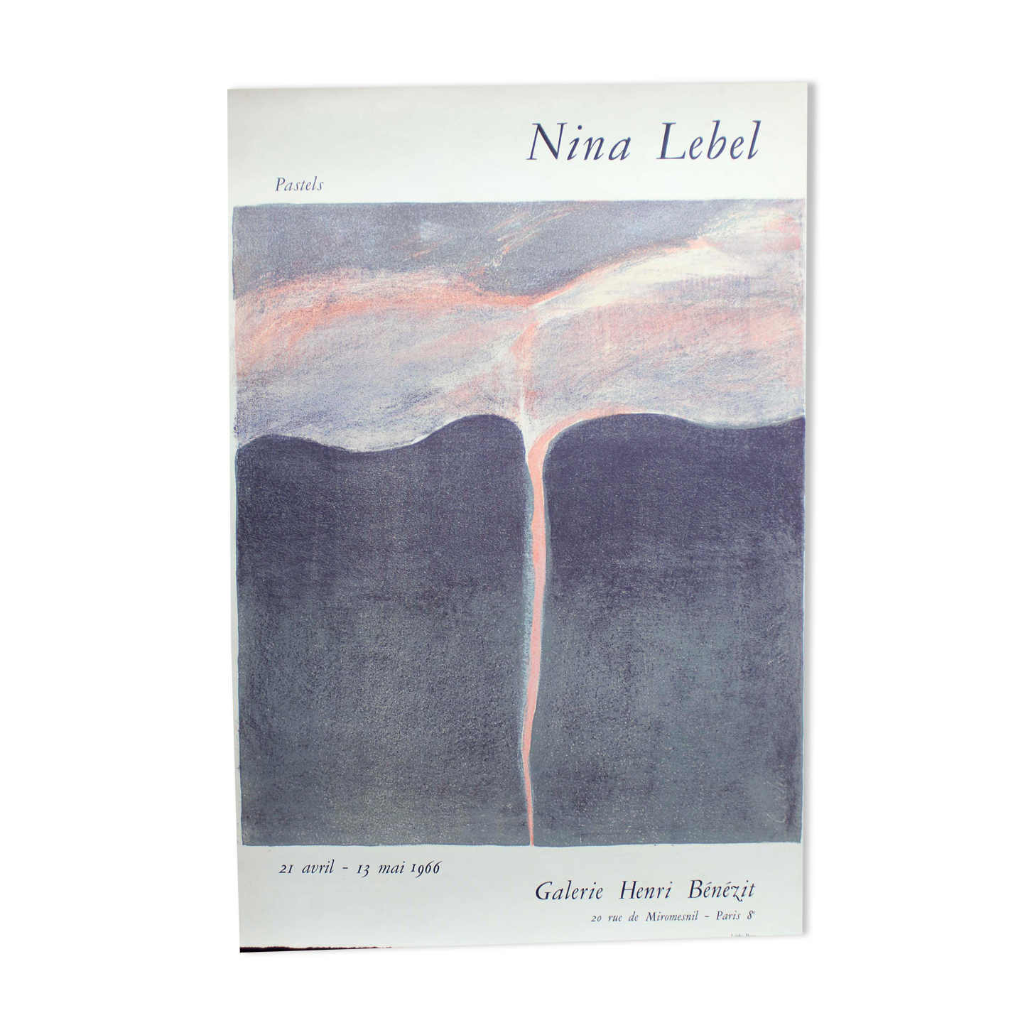 Affiche exposition Nina Lebel 1966