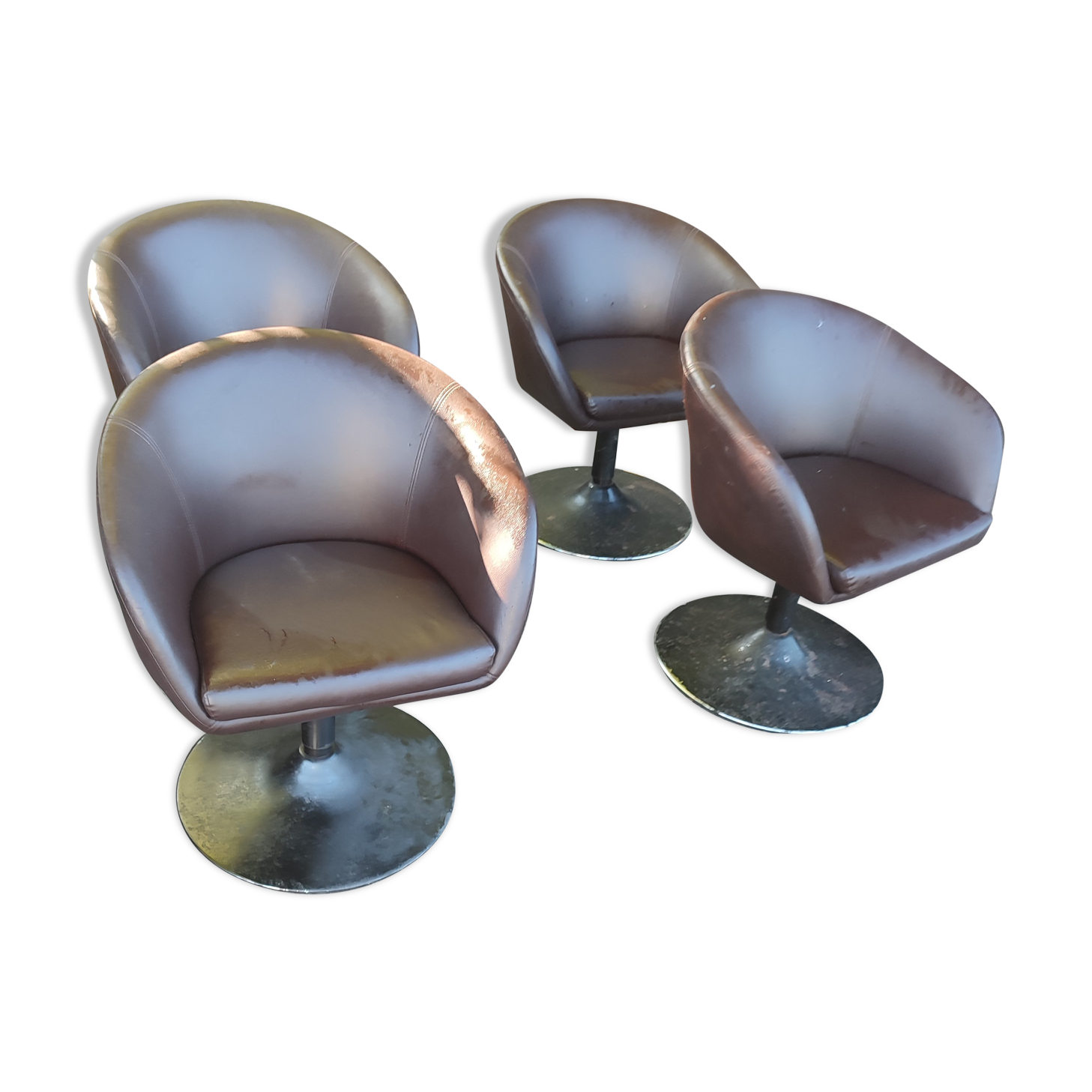 Set of 4 vintage Pierre Guariche chairs