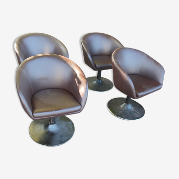 Set of 4 vintage Pierre Guariche chairs