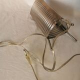 Openwork stainless steel table lamp, Sweden, 1990