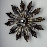 Sun and floral appliques by Ferro Arte, Spain, 1970