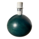 Wooden lamp base, ball-shaped, painted dark green, 1980