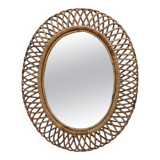 1960s Italian design bamboo mirror
