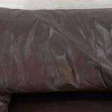 Brown leather 2-seater sofa Cassina Maralunga by Vico Magistretti