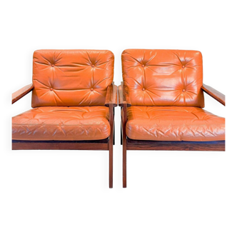 PAIR OF ILLUM WIKKELSO ARMCHAIRS