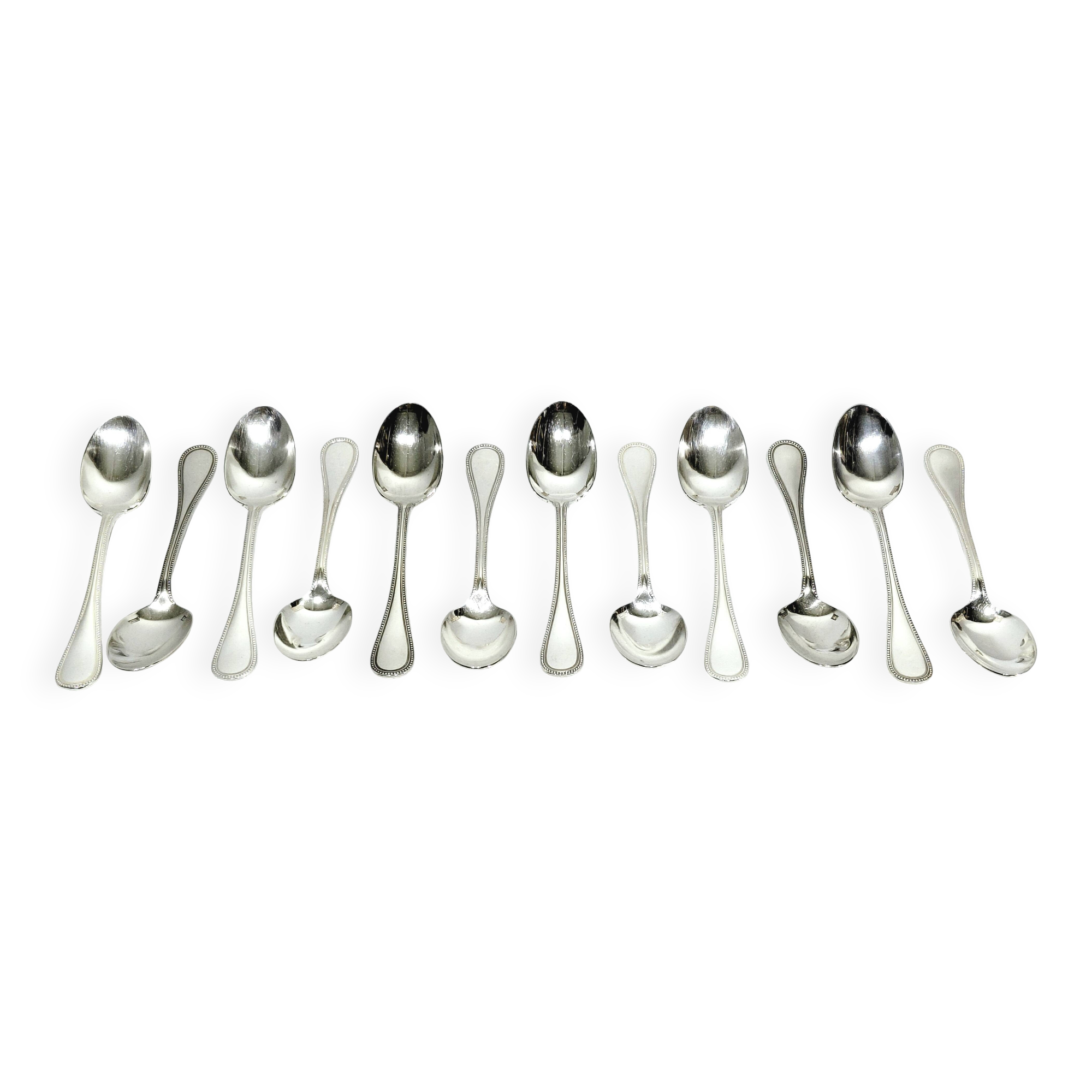 Christofle - 12 Moka spoons Pearls